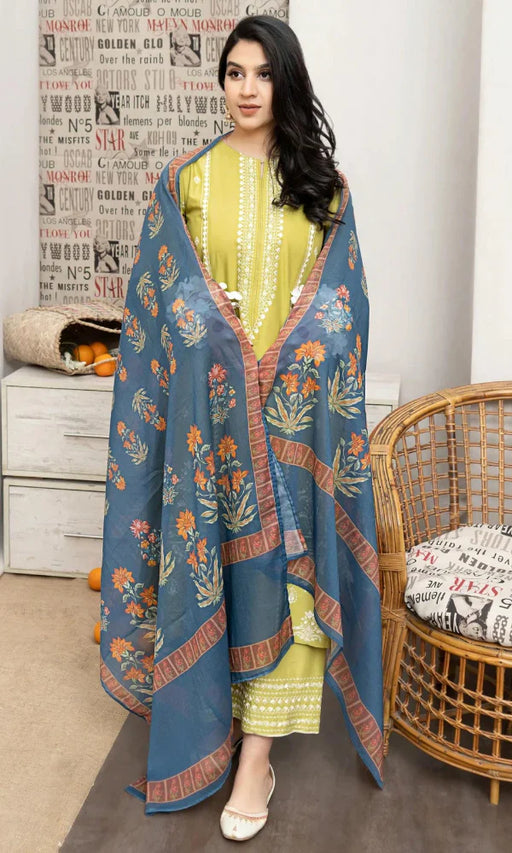 URGE - 3PC Embroidered Lawn Suit -UR#6746