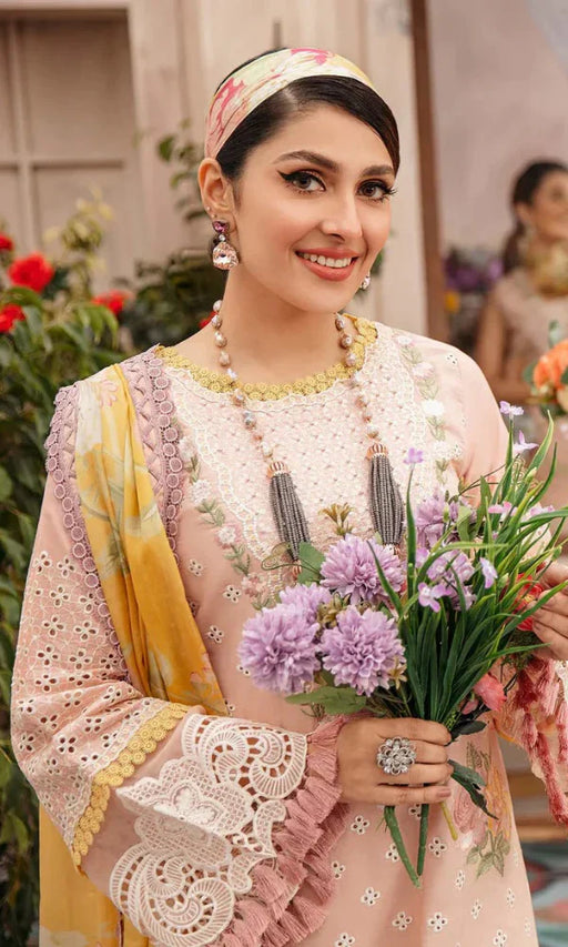 Mushq - 3PC Chicken Kari Heavy Embroidered Lawn Suit -NAB#6934