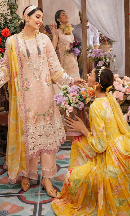 Mushq - 3PC Chicken Kari Heavy Embroidered Lawn Suit -NAB#6934