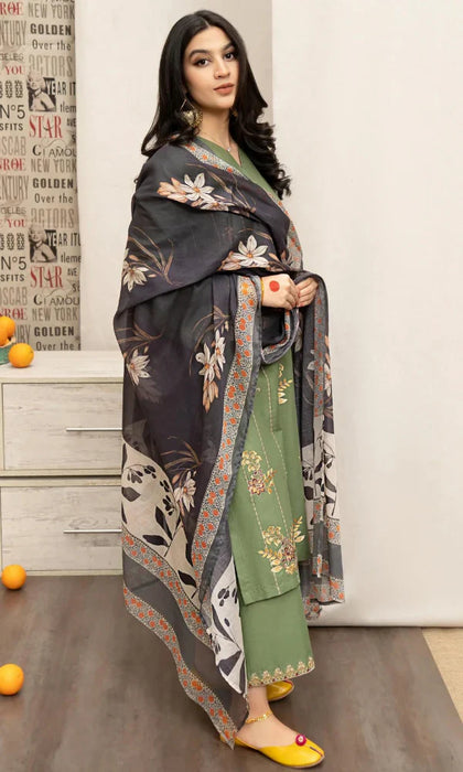 URGE - 3PC Embroidered Lawn Suit -NAB#5268