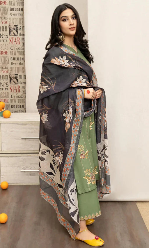 URGE - 3PC Embroidered Lawn Suit -NAB#5268
