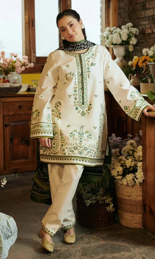 ZARA SHAH JAHAN - 3PC Embroidered Lawn Suit -ZS#5873