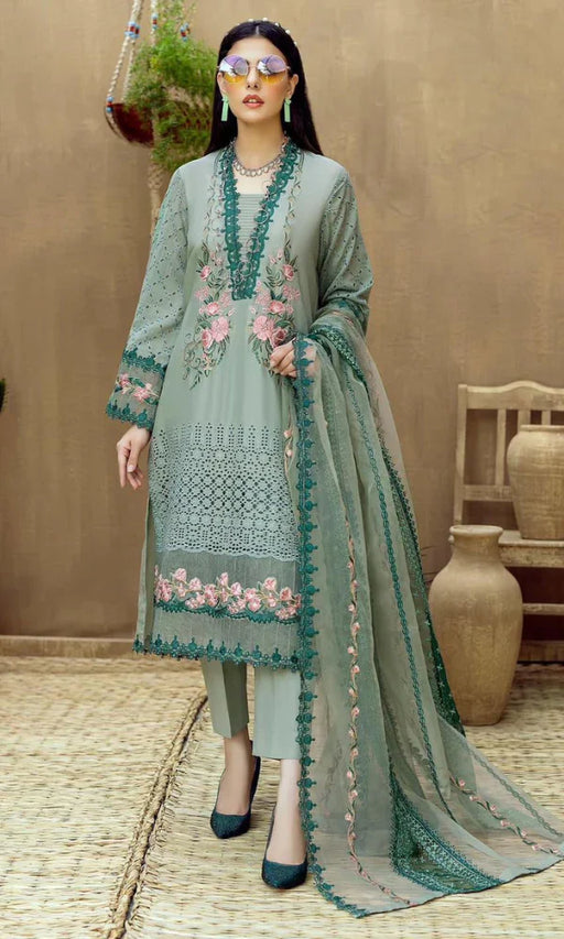 Bareeze - 3PC Chickan Kari Embroidered Lawn Suit -NAB#2410