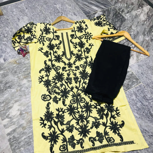 Ready to Wear | Heavy Embroidered Lawn Dress NMG#215