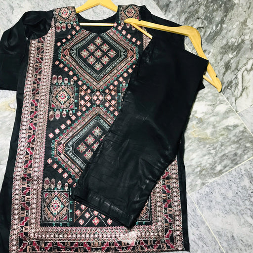 Ready to Wear | Heavy Embroidered Lawn Dress NMG#217