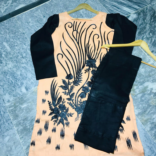 Ready to Wear | Heavy Embroidered Lawn Dress NMG#224