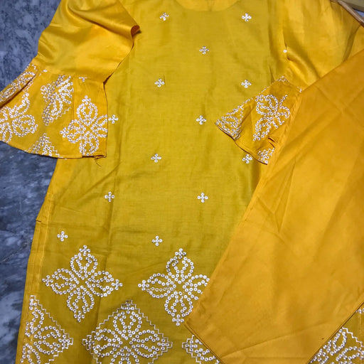 Ready to Wear | Heavy Embroidered Lawn Dress NMG#225