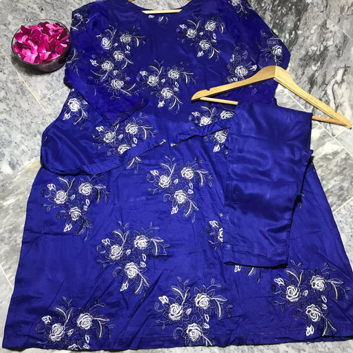 Ready to Wear | Heavy Embroidered Lawn Dress NMG#229
