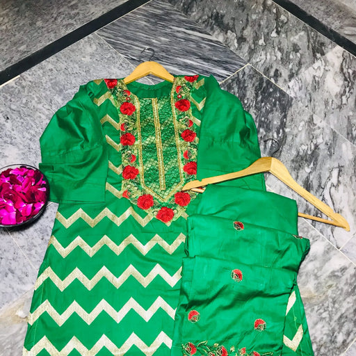 Ready to Wear | Heavy Embroidered Lawn Dress NMG#231